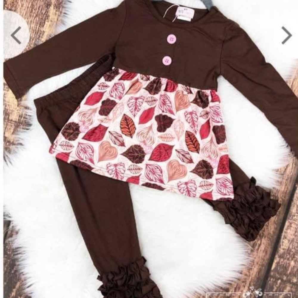 NWT Pete+Lucy Pant Set Fall Leaves